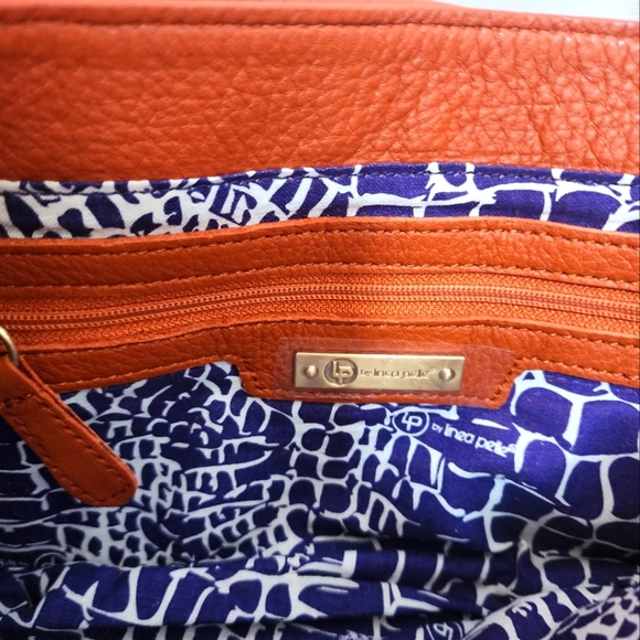 NWT Linea Pelle Rust Color Leather Crossbody Adjustable Bag - Picture 13 of 16